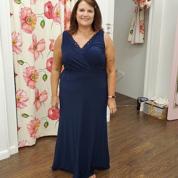 Jade by Jasmine Navy Blue Maxi Dress - Picture 14 of 15
